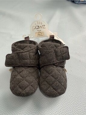 PAWZ Quilted Baby Booties Size 3 (6-9 Months)